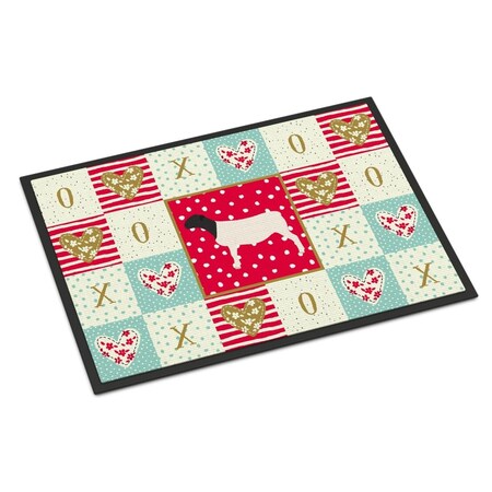 Carolines Treasures 24 x 36 in. Dorper Sheep Love Indoor or Outdoor Mat CK5405JMAT